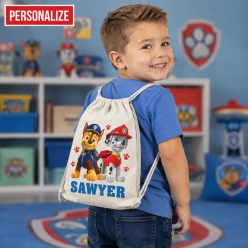 Paw Patrol Personalized Drawstring Backpack